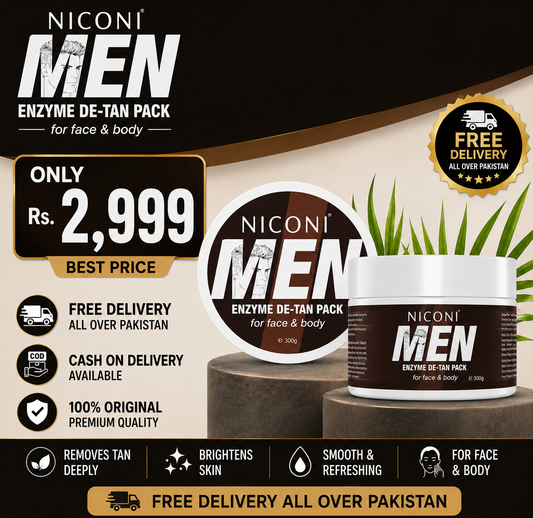 NICONI Men Enzyme De-Tan Pack For Face & Body