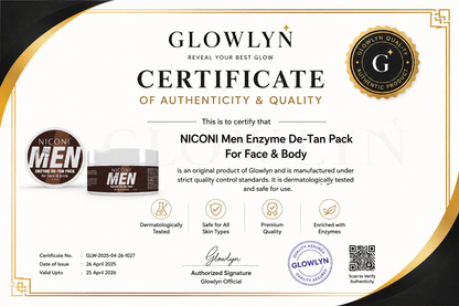 NICONI Men Enzyme De-Tan Pack For Face & Body